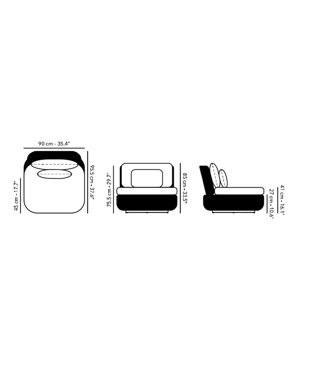 SALON JARDINICO TUGU - ELEMENT 1 SEATER